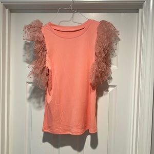 TooiTbb Womens Ruffle Short Sleeve T Shirts